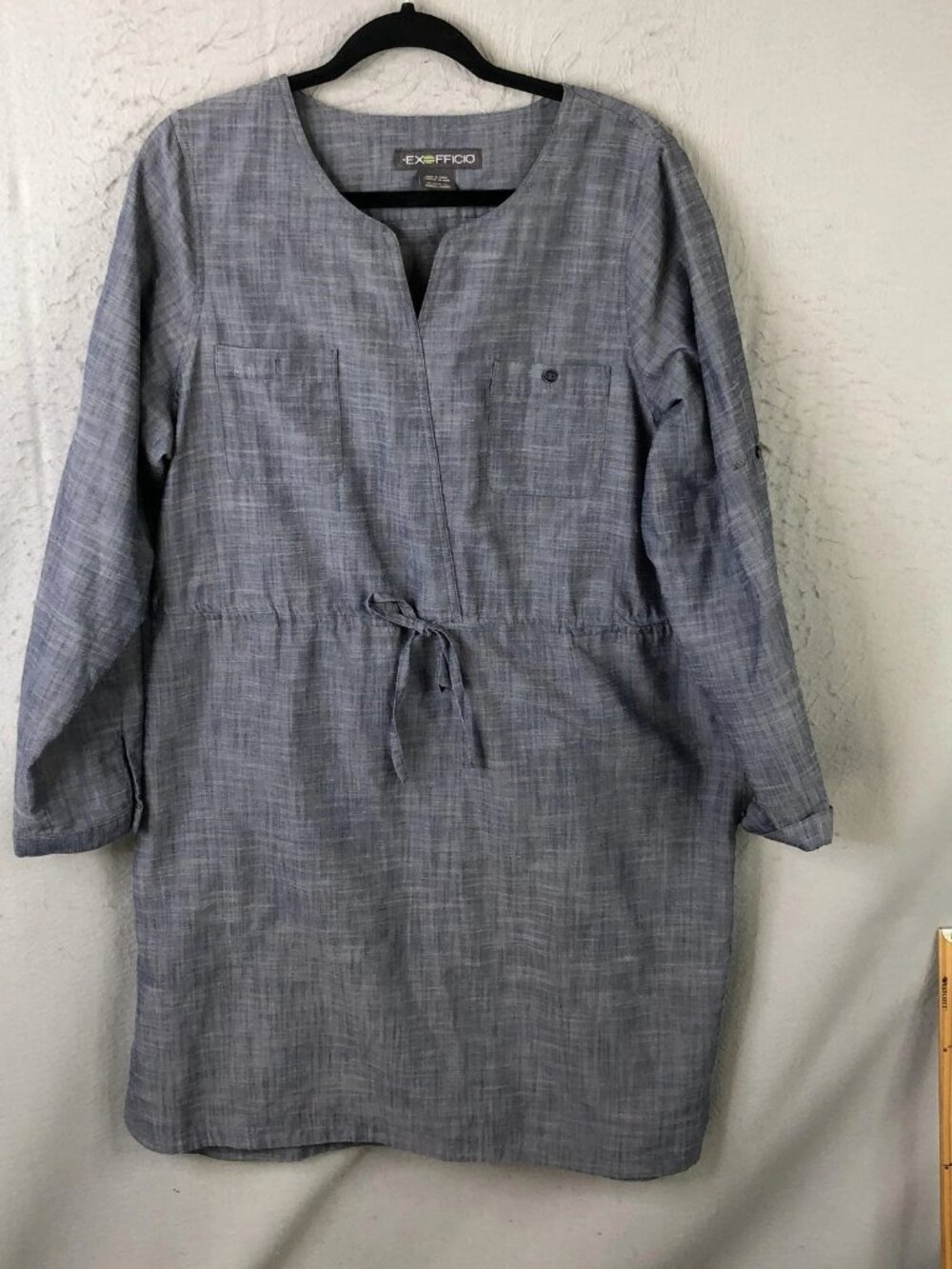 ExOfficio Sol Cool Chambray Travel Dress Women's 16/18 XL
